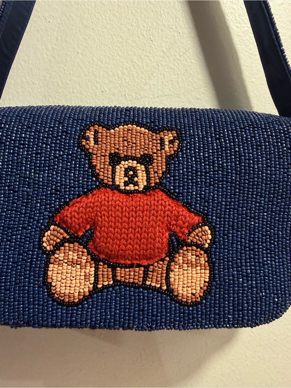 Beaded Teddy Bear Bag - Picture 2 of 7